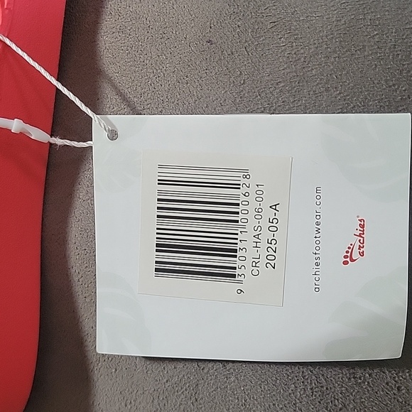 Archies Coral Pink Women’s Arch Support Flip Flops - Picture 3 of 3